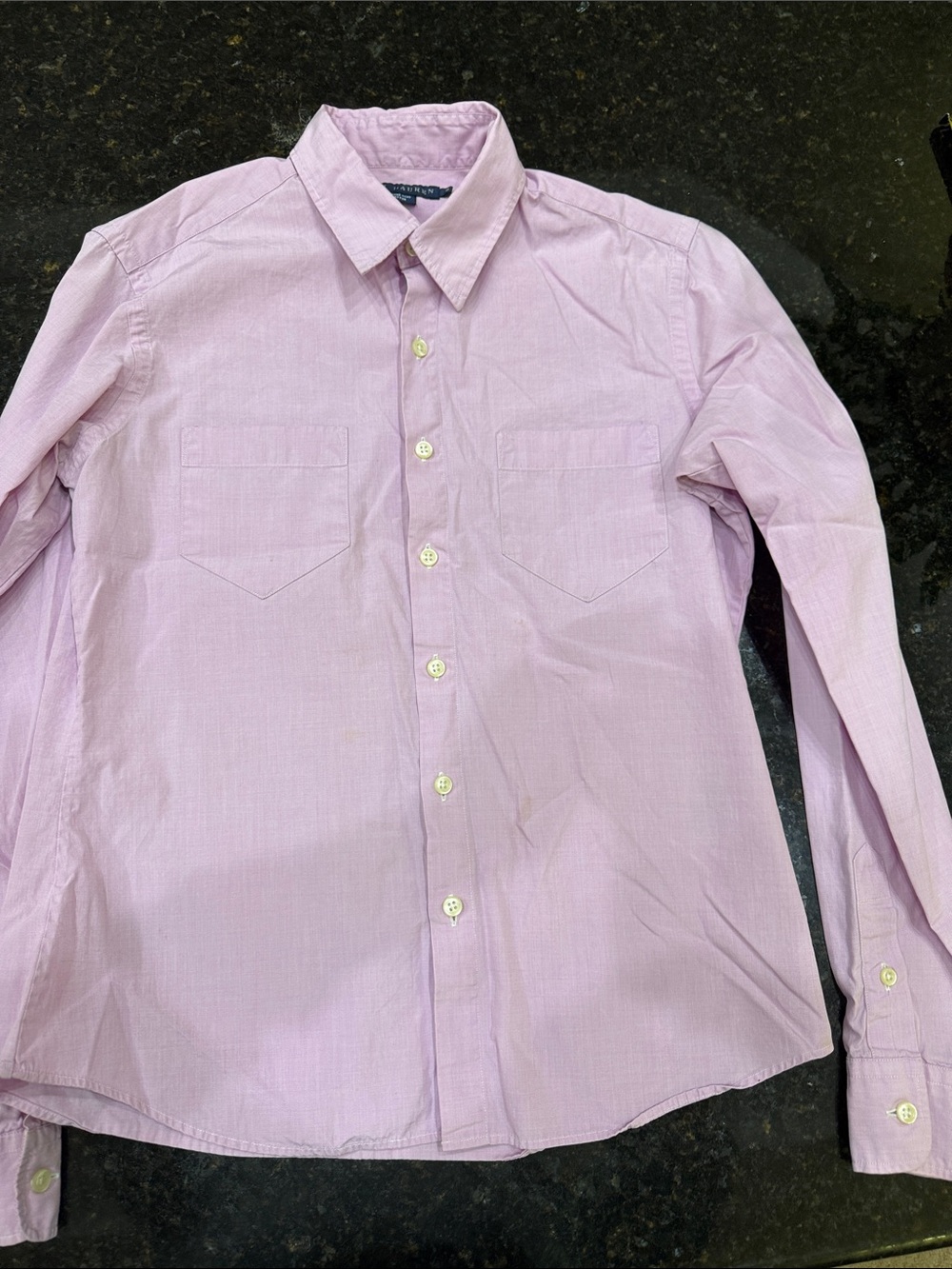 Ralph Lauren Light Pink Long-Sleeve Button-Up Shirt